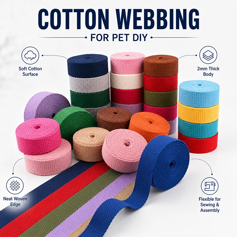 5M 20-50mm 2mm Thick Cotton Canvas Webbing Tape for Pet Collar Leash Harness Dog Training Lead Woven Strap Material Repair Roll
5M 20-50mm 2mm Thick Cotton Canvas Webbing Tape for Pet Collar Leash Harness Dog Training Lead Woven Strap Material Repair Roll
