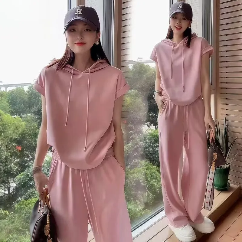 Casual Sportswear Set for Women with Hat Short Sleeve Wide Leg Pants Two Piece Suite Summer 2026 Design Sensation Polyester F...
Casual Sportswear Set for Women with Hat Short Sleeve Wide Leg Pants Two Piece Suite Summer 2026 Design Sensation Polyester F...