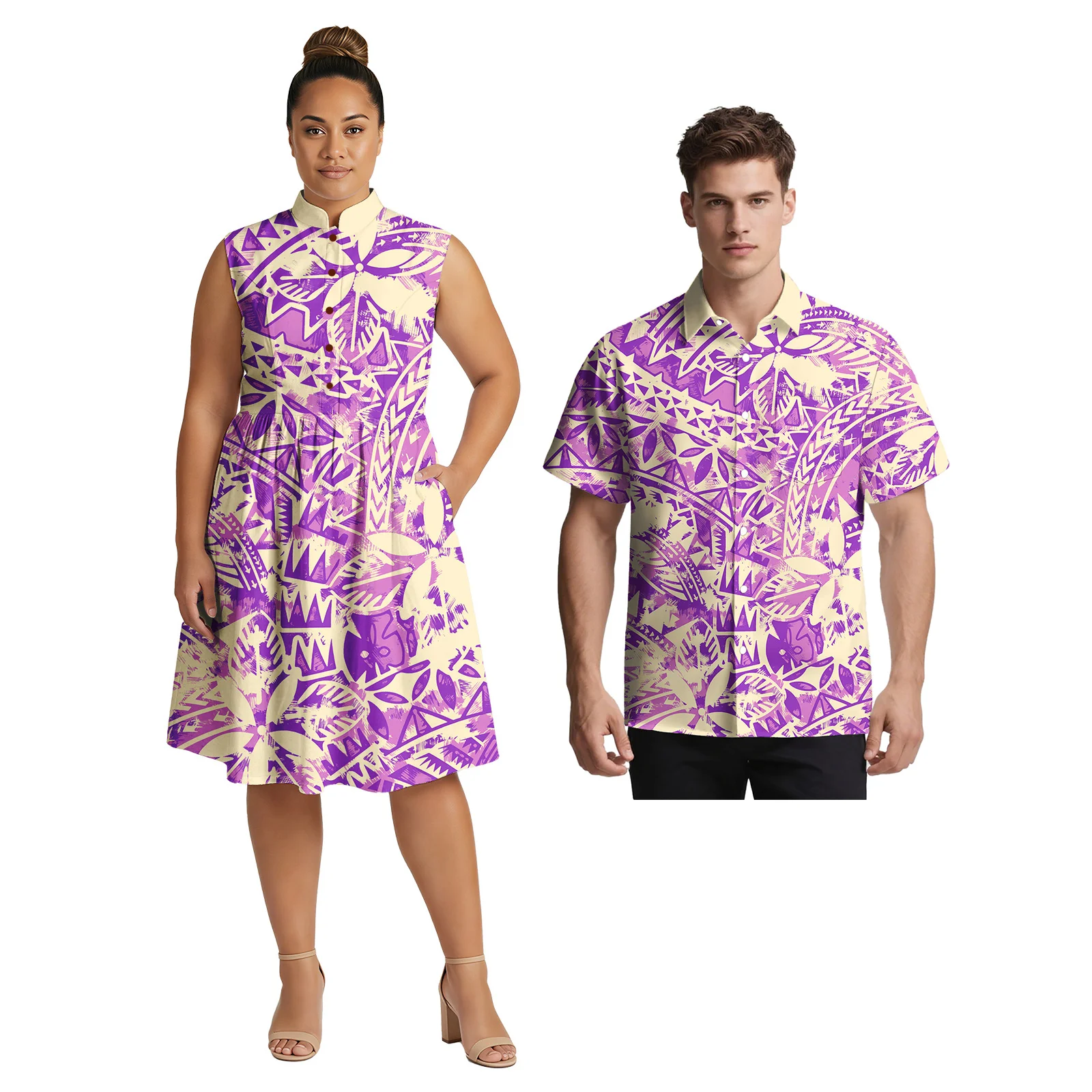 Spring Summer New Fashion Couple Suit Polynesian Men Shirt Samoan Plus Size Beach Button Dress Hawaiian Matching Couple Outfits
Spring Summer New Fashion Couple Suit Polynesian Men Shirt Samoan Plus Size Beach Button Dress Hawaiian Matching Couple Outfits