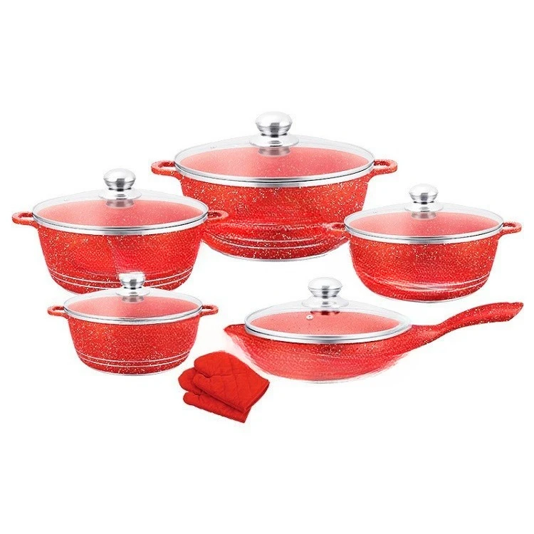 Marble 12 piece pot Korean set non stick aluminum die casting pot
Marble 12 piece pot Korean set non stick aluminum die casting pot
