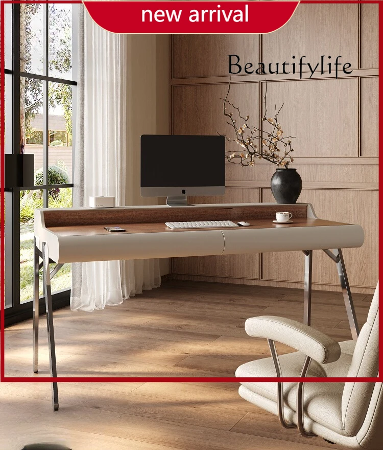 BJ Desk Italian Minimalist Home Bedroom Simple Living Room Walnut Modern Light Luxury Bedside Computer Desk
BJ Desk Italian Minimalist Home Bedroom Simple Living Room Walnut Modern Light Luxury Bedside Computer Desk