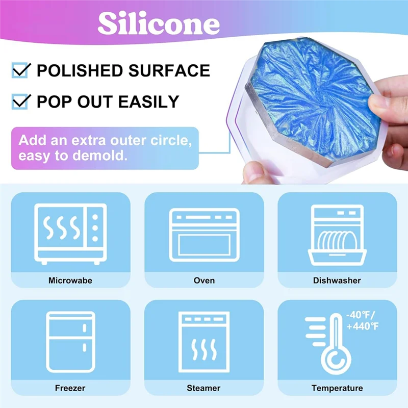 18 Pcs Coaster Resin Molds Silicone, Coaster Molds With Round Square Octagon Shape Holder Molds With Tray Moldsm12k
18 Pcs Coaster Resin Molds Silicone, Coaster Molds With Round Square Octagon Shape Holder Molds With Tray Moldsm12k