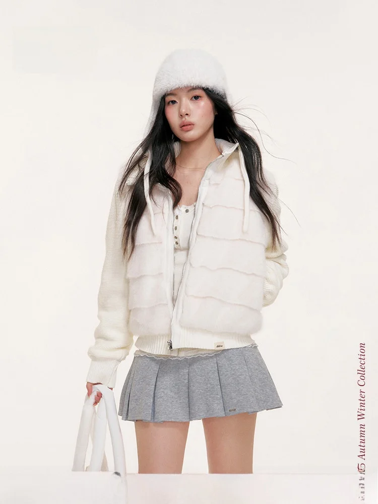 Зимняя теплая куртка Liilou с наполнителем из 50% пуха, экологичная, с мехом, свободного кроя, вязаная, комбинированная, женская модная верхняя одежда
Зимняя теплая куртка Liilou с наполнителем из 50% пуха, экологичная, с мехом, свободного кроя, вязаная, комбинированная, женская модная верхняя одежда