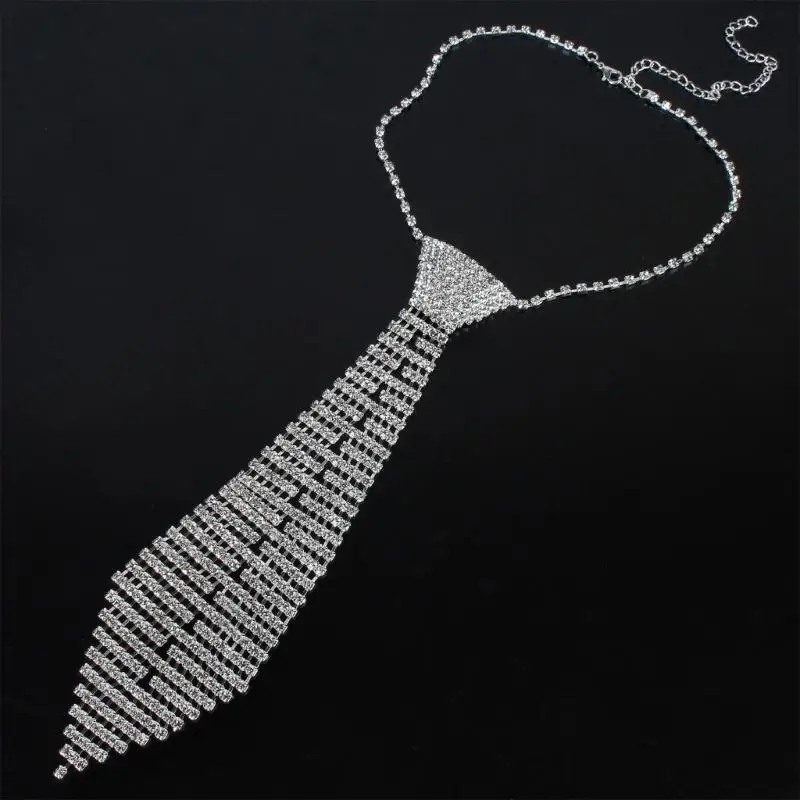 652F Japanese JK Necktie for Night Club Party Crystal Tie Punk Cool Necklace Ties Stage Shows Collar Tie Costume Tie Neckwear
652F Japanese JK Necktie for Night Club Party Crystal Tie Punk Cool Necklace Ties Stage Shows Collar Tie Costume Tie Neckwear