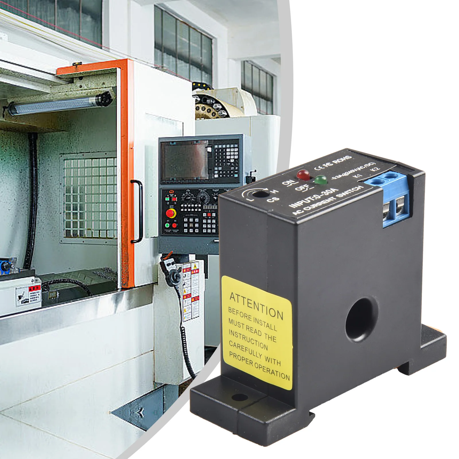 Flameproof Adjustable AC Current Sensing Switch Self-Powered Sensing Switch Contact Capacity Maximum 0.5A@12-240VAC/DC
Flameproof Adjustable AC Current Sensing Switch Self-Powered Sensing Switch Contact Capacity Maximum 0.5A@12-240VAC/DC