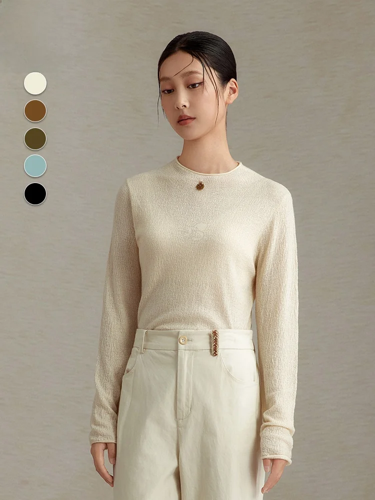 Простой однотонный вязаный базовый топ-пуловер для женщин, облегающий, с круглым вырезом, для повседневной носки
Простой однотонный вязаный базовый топ-пуловер для женщин, облегающий, с круглым вырезом, для повседневной носки