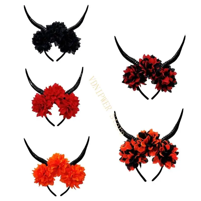 Halloween Floral Antelope Horn Hairband Resin Costume Accessory Creative Headdress Props For Parties Role Play D08E
Halloween Floral Antelope Horn Hairband Resin Costume Accessory Creative Headdress Props For Parties Role Play D08E