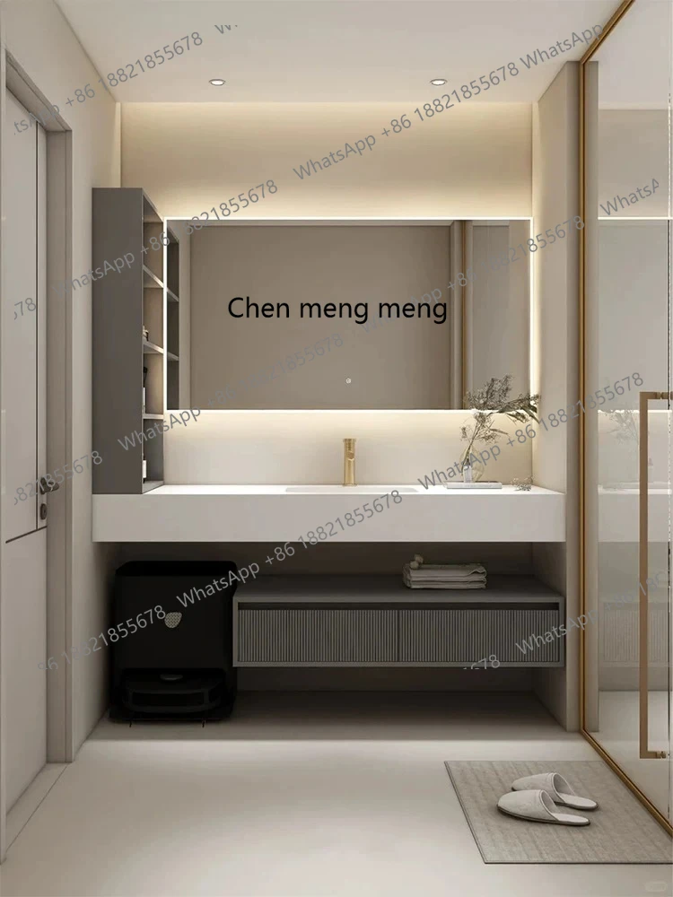 New slate ceramic seamless basin bathroom cabinet combination light luxury style bathroom washbasin
New slate ceramic seamless basin bathroom cabinet combination light luxury style bathroom washbasin