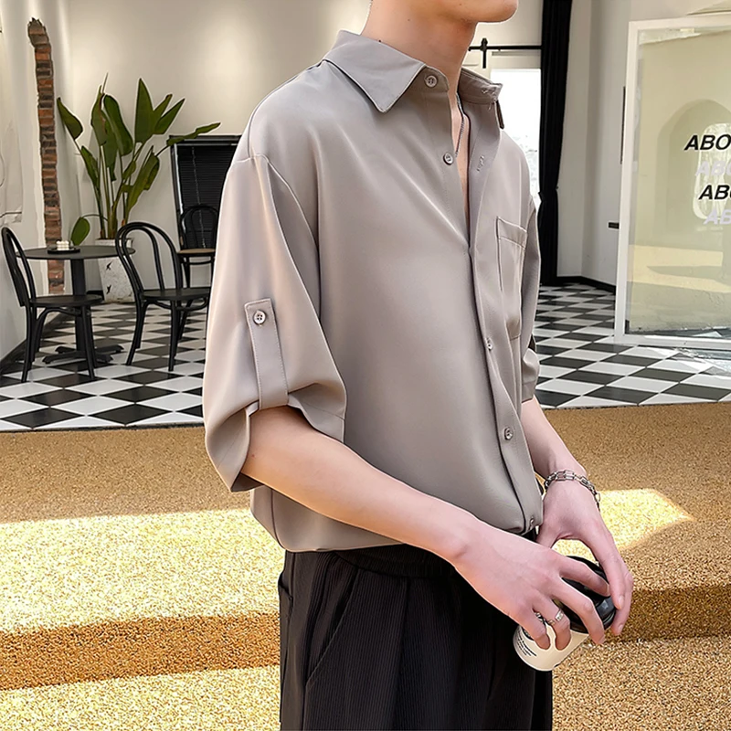 Ice Silk Men's Shirt Summer Thin Loose Fit Short Sleeve Drapey Fashion Outerwear Button down Youthful Trendy Regular Length
Ice Silk Men's Shirt Summer Thin Loose Fit Short Sleeve Drapey Fashion Outerwear Button down Youthful Trendy Regular Length