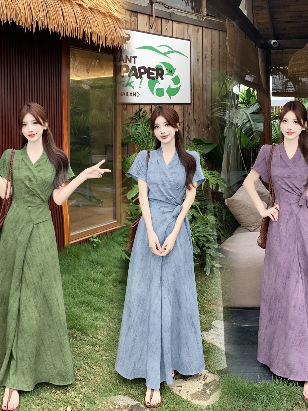 plus Size Beautiful V-Neck Short Sleeve Dress Summer New Waist-Cinching Slimming Purple Chinese Style One-Piece Dress
plus Size Beautiful V-Neck Short Sleeve Dress Summer New Waist-Cinching Slimming Purple Chinese Style One-Piece Dress