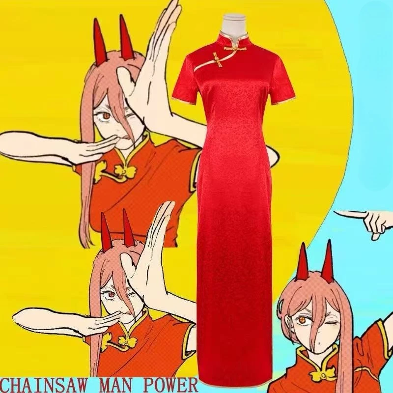 Anime Chainsaw Man Power Cosplay Costume Chinese Style Red Cheongsam Dress Woman Sexy Traditional Festival Suit
Anime Chainsaw Man Power Cosplay Costume Chinese Style Red Cheongsam Dress Woman Sexy Traditional Festival Suit