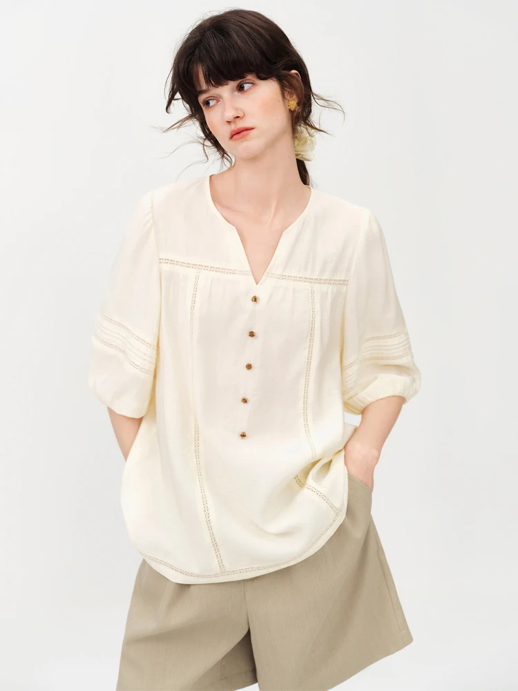 Slimming Effect Hollow out round Neck Casual Commute Shirt Women's Fashion Spring Summer New Style Five Sleeve Color
Slimming Effect Hollow out round Neck Casual Commute Shirt Women's Fashion Spring Summer New Style Five Sleeve Color