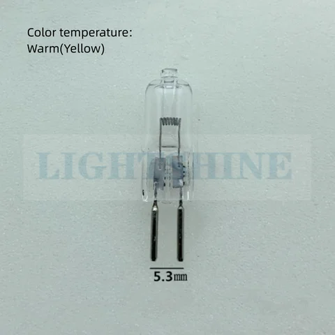 G5.3 Light Bulb Machine Working Lamp Halogen Tungsten Lamp Lathe Pin Lamp Fittings Lamp Bead Warm Light 12V24V36V220V35W/50W