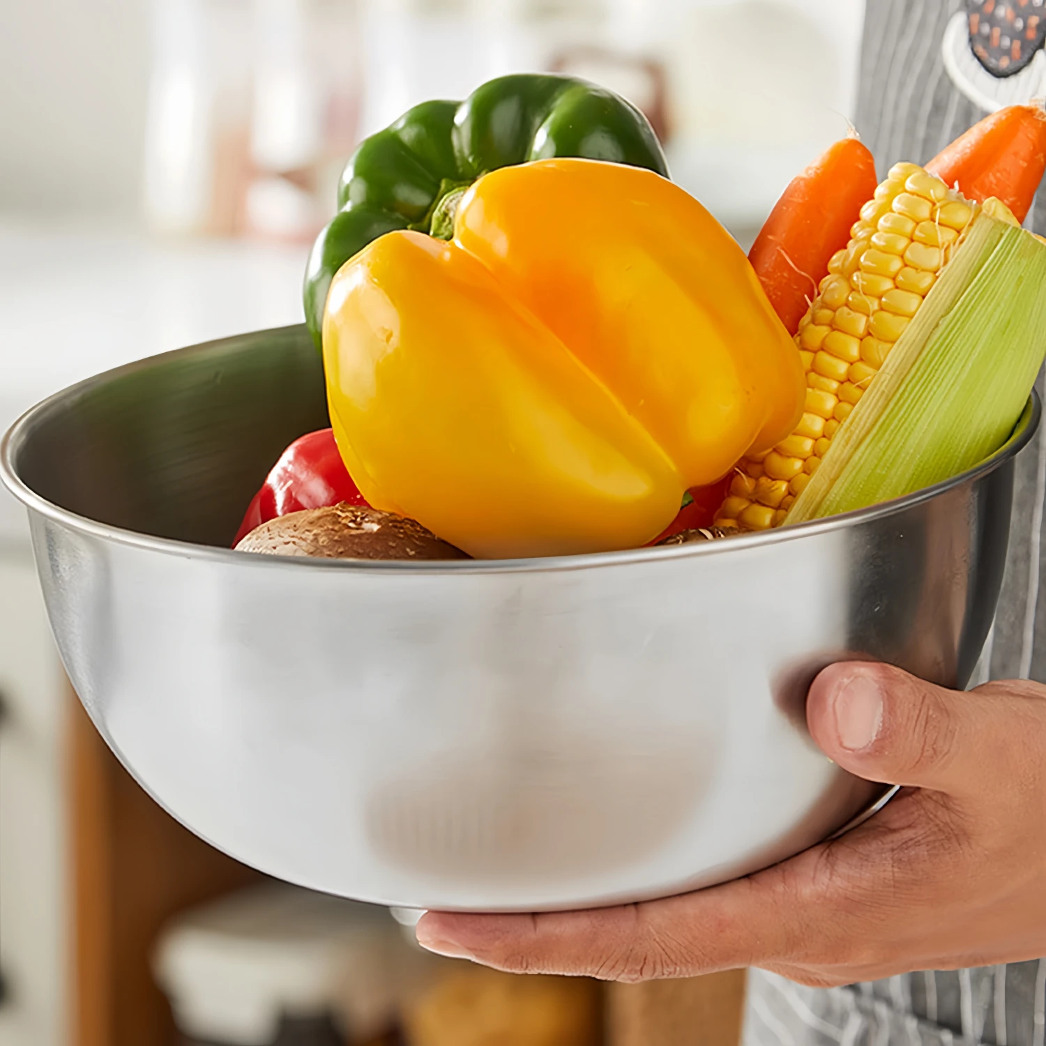 Prep" Stainless Steel Mixing Bowl With Fine Mesh Strainer - Perfect For Fruits, Vegetables, Pasta & Salads - Kitchen Essential,
Prep" Stainless Steel Mixing Bowl With Fine Mesh Strainer - Perfect For Fruits, Vegetables, Pasta & Salads - Kitchen Essential,