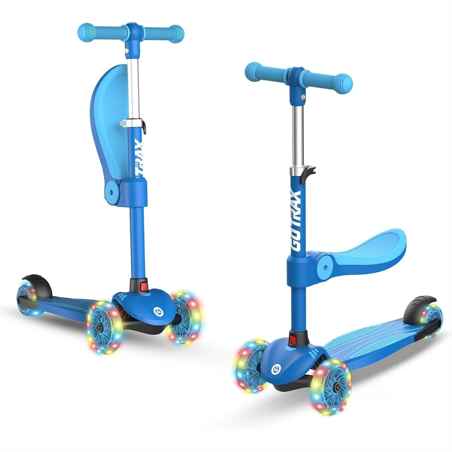 Kids Kick Scooter with LED Lighted Wheels, Adjustable Height Handlebars and Removable Seat for Ages 2-8 up to 110 Lbs
Kids Kick Scooter with LED Lighted Wheels, Adjustable Height Handlebars and Removable Seat for Ages 2-8 up to 110 Lbs