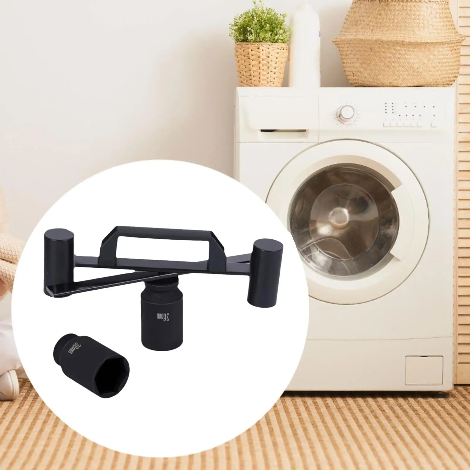 Washing Machine Inner Drum Disassembly Wrench Household Laundry Appliances for Professional Technicians Stable Home Users Black
Washing Machine Inner Drum Disassembly Wrench Household Laundry Appliances for Professional Technicians Stable Home Users Black