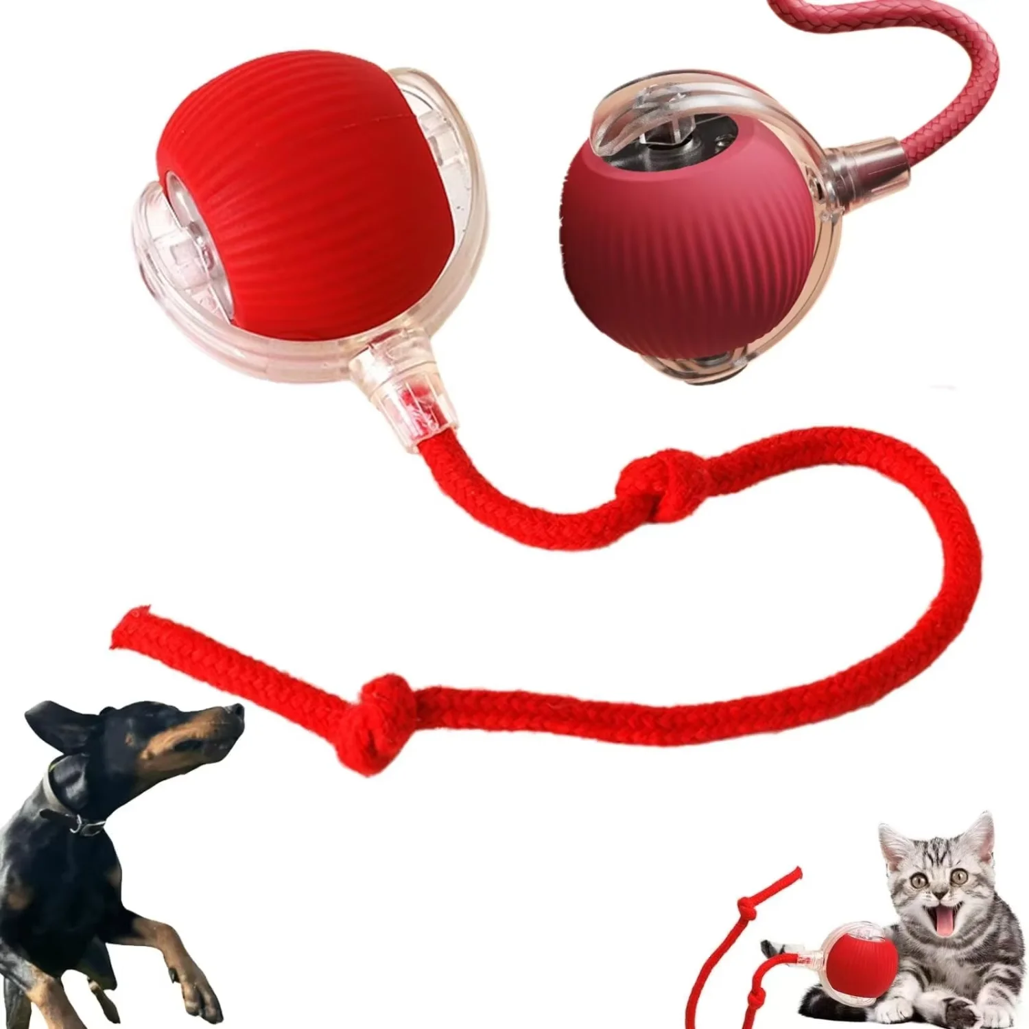 Interactive Rolling Ball Smart Automatic Rolling Pet Ball Long Tail Fast Rolling on Carpet Toys for Cat Dog
Interactive Rolling Ball Smart Automatic Rolling Pet Ball Long Tail Fast Rolling on Carpet Toys for Cat Dog