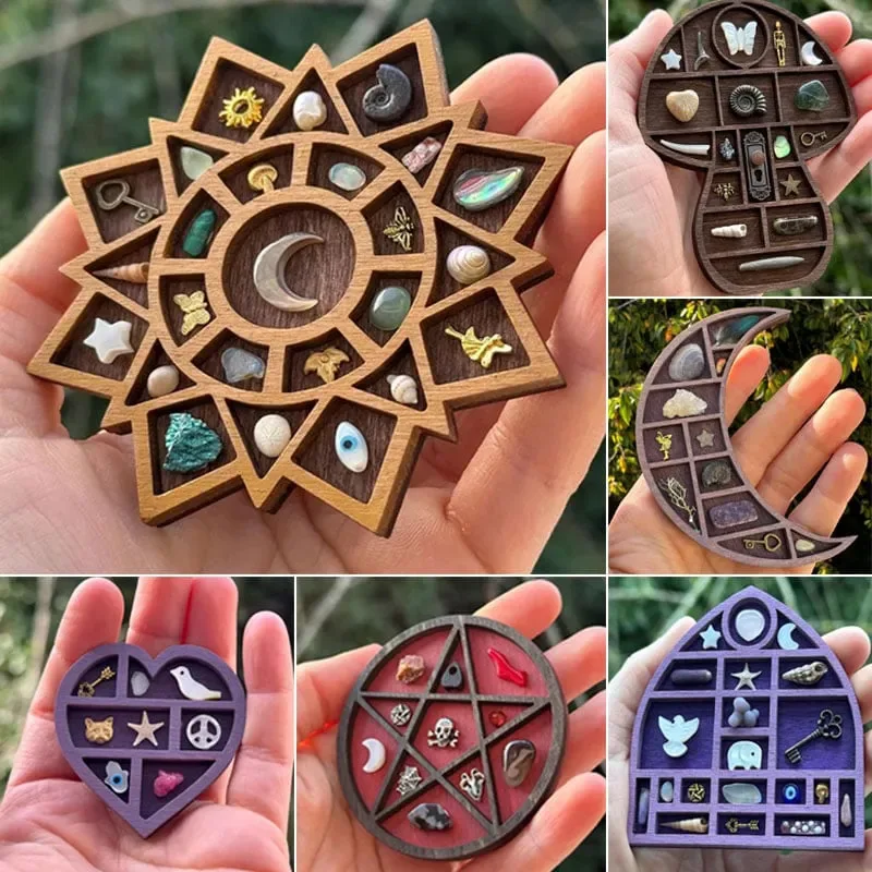 Multicolor Miniature Trinket Shelf Variety Grids Moon Mushroom Dollhouse Shelf Compartments Heart Star Nut
Multicolor Miniature Trinket Shelf Variety Grids Moon Mushroom Dollhouse Shelf Compartments Heart Star Nut