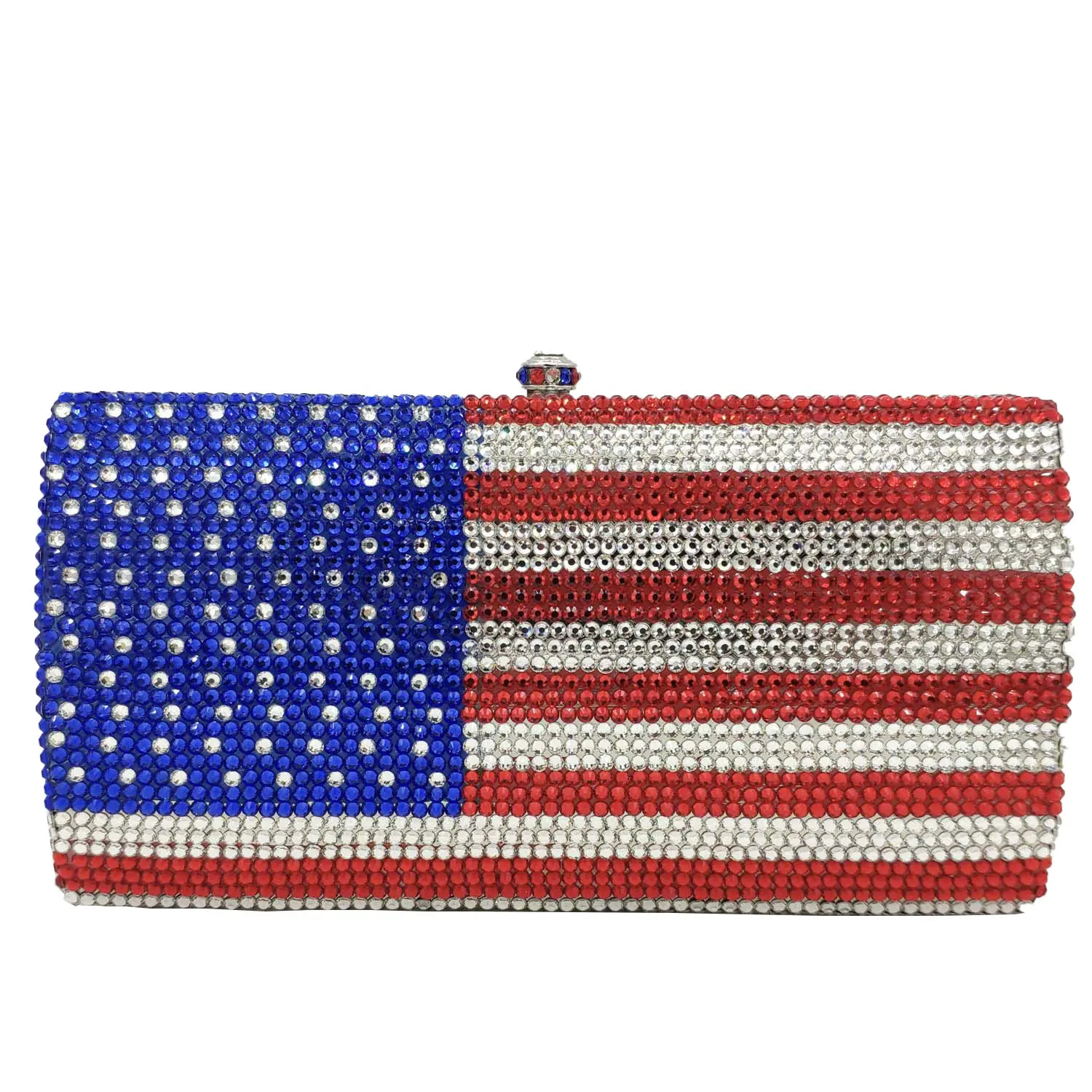 19.5x6CM Clutch Bag Women American Flag Dinner Bag Rhinestones Party Banquet Evening Bag G8630
19.5x6CM Clutch Bag Women American Flag Dinner Bag Rhinestones Party Banquet Evening Bag G8630