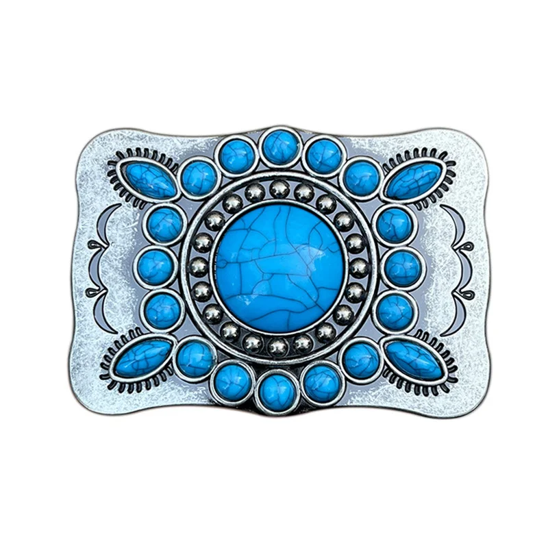 Zinc alloy Bohemian turquoise belt buckle with western style design
Zinc alloy Bohemian turquoise belt buckle with western style design