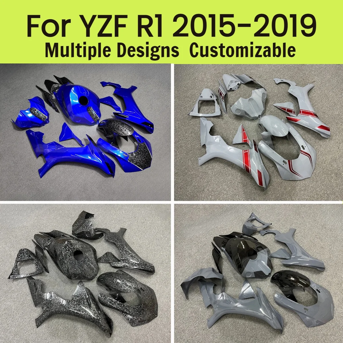 For YAMAHA YZF R1 2015-2019 Fairing Kit YZFR1 15-19 Motorcycle Customized Shell Body Parts Fairings
For YAMAHA YZF R1 2015-2019 Fairing Kit YZFR1 15-19 Motorcycle Customized Shell Body Parts Fairings