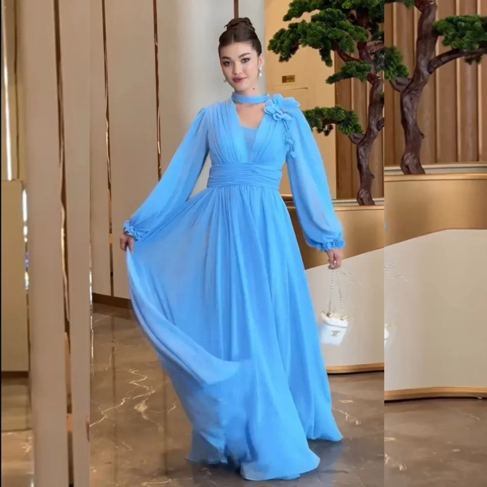 Customized Exquisite Chiffon Flower A-line V-neck Long Dresses Homecoming Dresses Modern Style Pastrol Unisex Chinese Style Form
Customized Exquisite Chiffon Flower A-line V-neck Long Dresses Homecoming Dresses Modern Style Pastrol Unisex Chinese Style Form