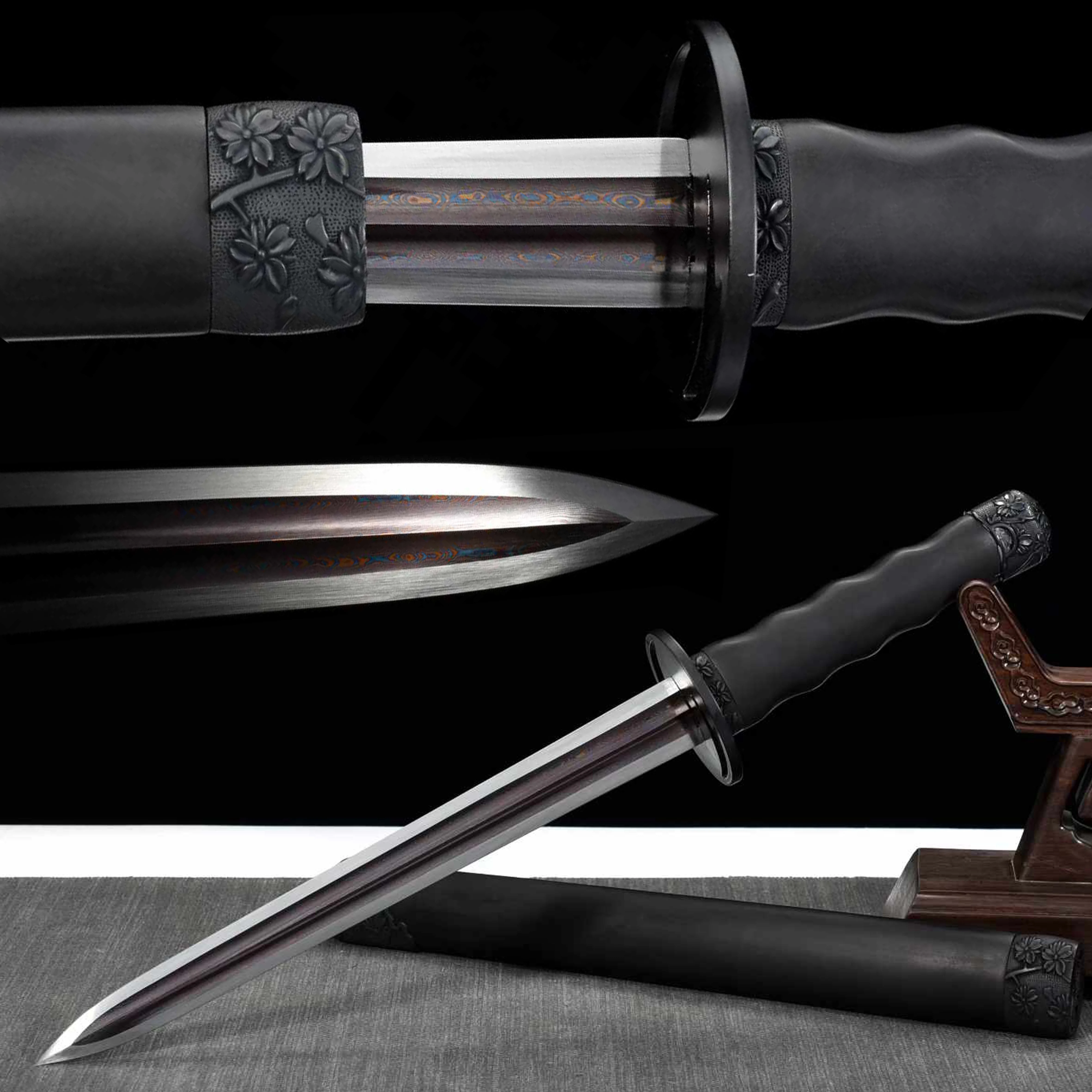56cm Medieval Japanese short willow-leaf samurai sword, double-slot purple blade weapons katana, sharp combat preparation, ninja
56cm Medieval Japanese short willow-leaf samurai sword, double-slot purple blade weapons katana, sharp combat preparation, ninja