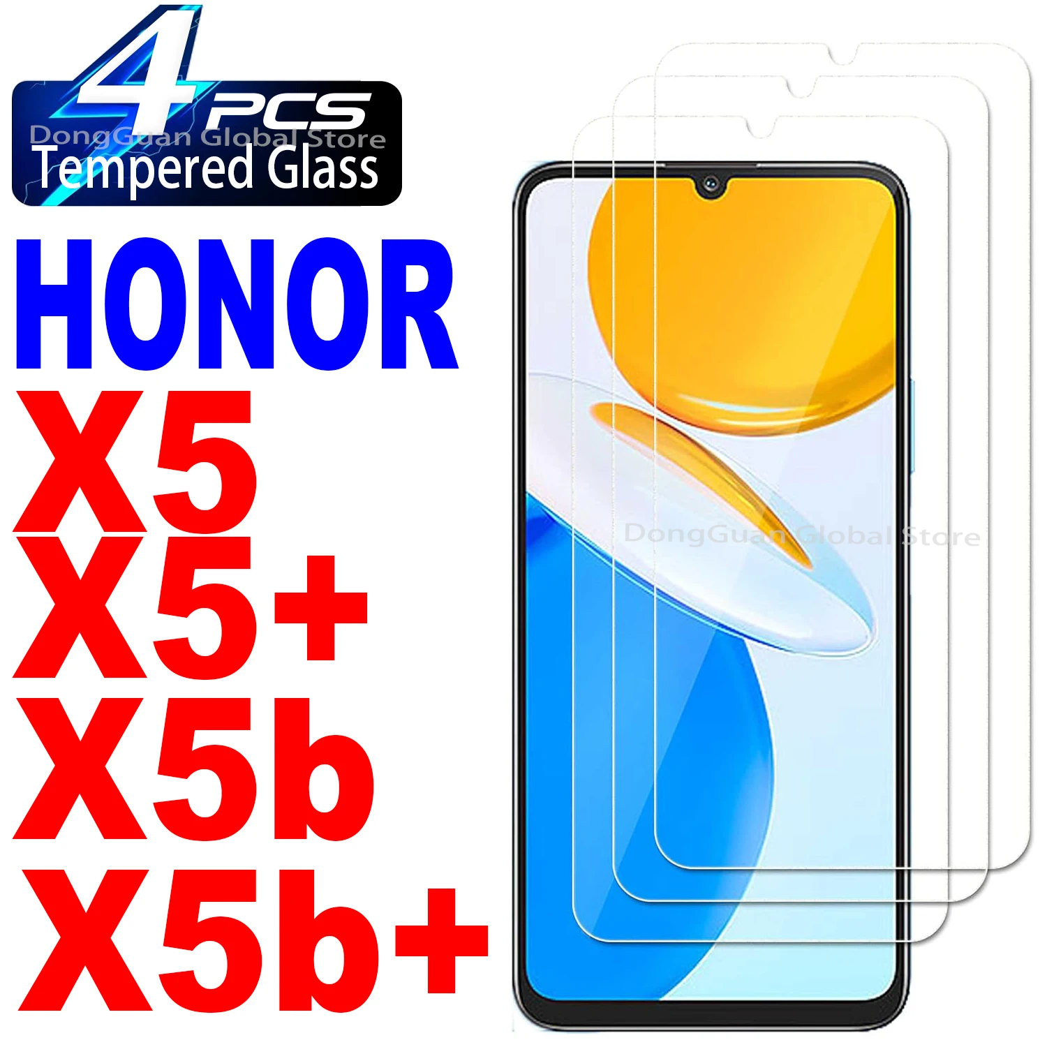 1/4Pcs Tempered Glass For Honor X5b / X5b Plus / X5 / X5 Plus Screen Protector Glass Film
1/4Pcs Tempered Glass For Honor X5b / X5b Plus / X5 / X5 Plus Screen Protector Glass Film