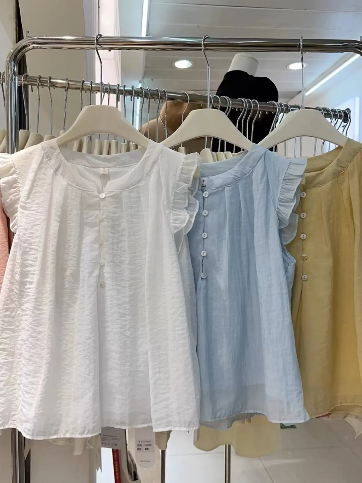 Sweet Loose Short Sleeve Doll Collar Fly Sleeve Versatile Slimming Anti-Aging Summer Shirt for Women in China 2026 Summer Col...
Sweet Loose Short Sleeve Doll Collar Fly Sleeve Versatile Slimming Anti-Aging Summer Shirt for Women in China 2026 Summer Col...