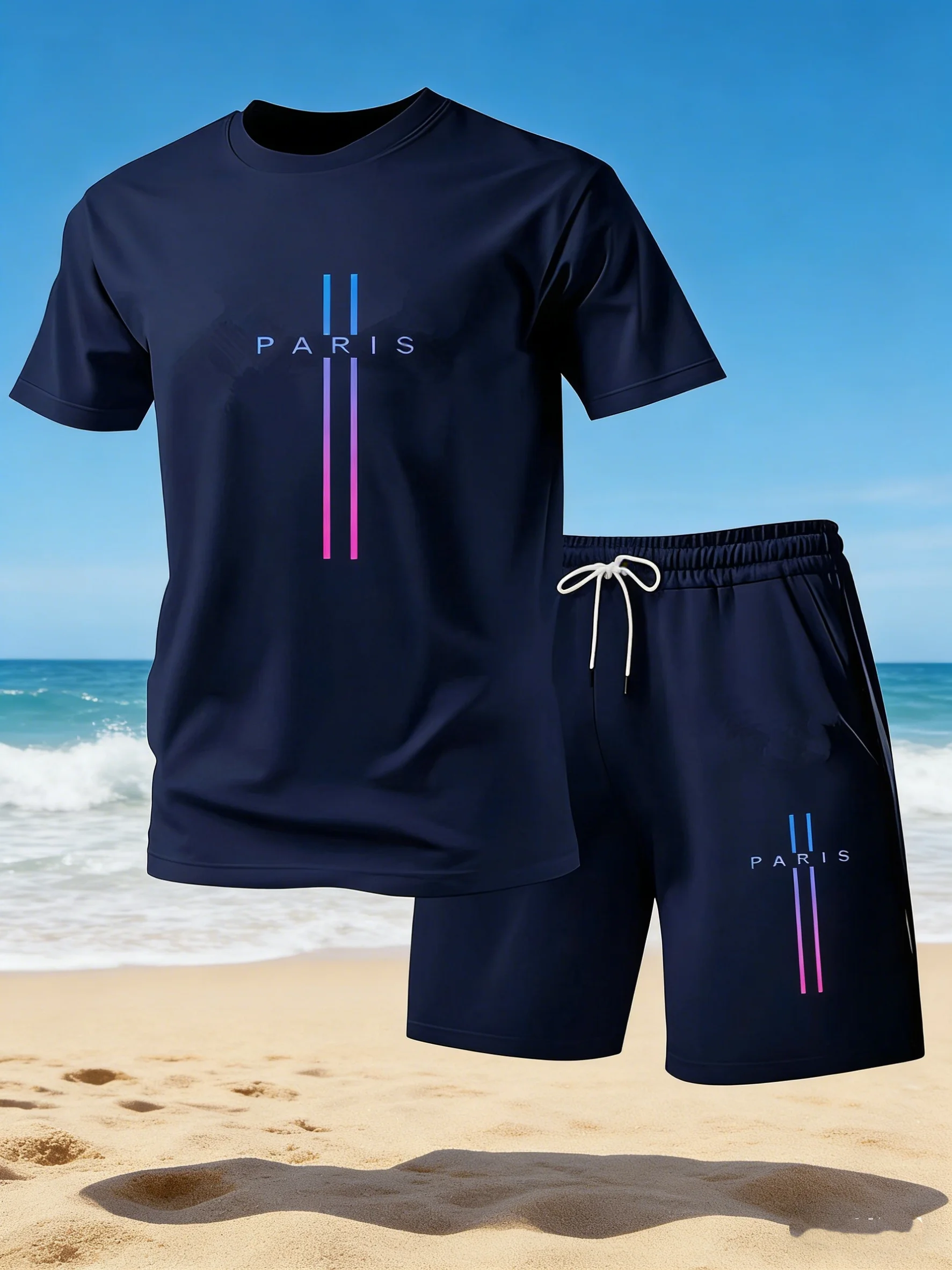 Мужской повседневный комплект из футболки и шорт, свободного кроя, с коротким рукавом, дышащий, спортивный, двухкомпонентный комплект
Мужской повседневный комплект из футболки и шорт, свободного кроя, с коротким рукавом, дышащий, спортивный, двухкомпонентный комплект 