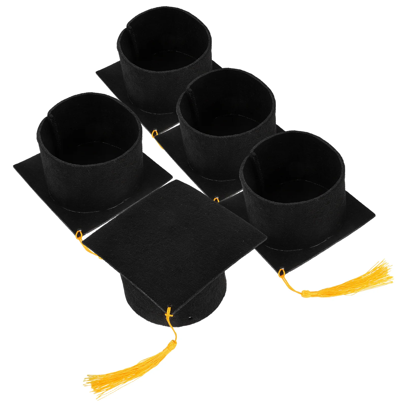 5pcs Felt Graduation Caps Party Hats Black Bachelor Cap Lightweight School Celebration Accessories Cake Toppers
5pcs Felt Graduation Caps Party Hats Black Bachelor Cap Lightweight School Celebration Accessories Cake Toppers