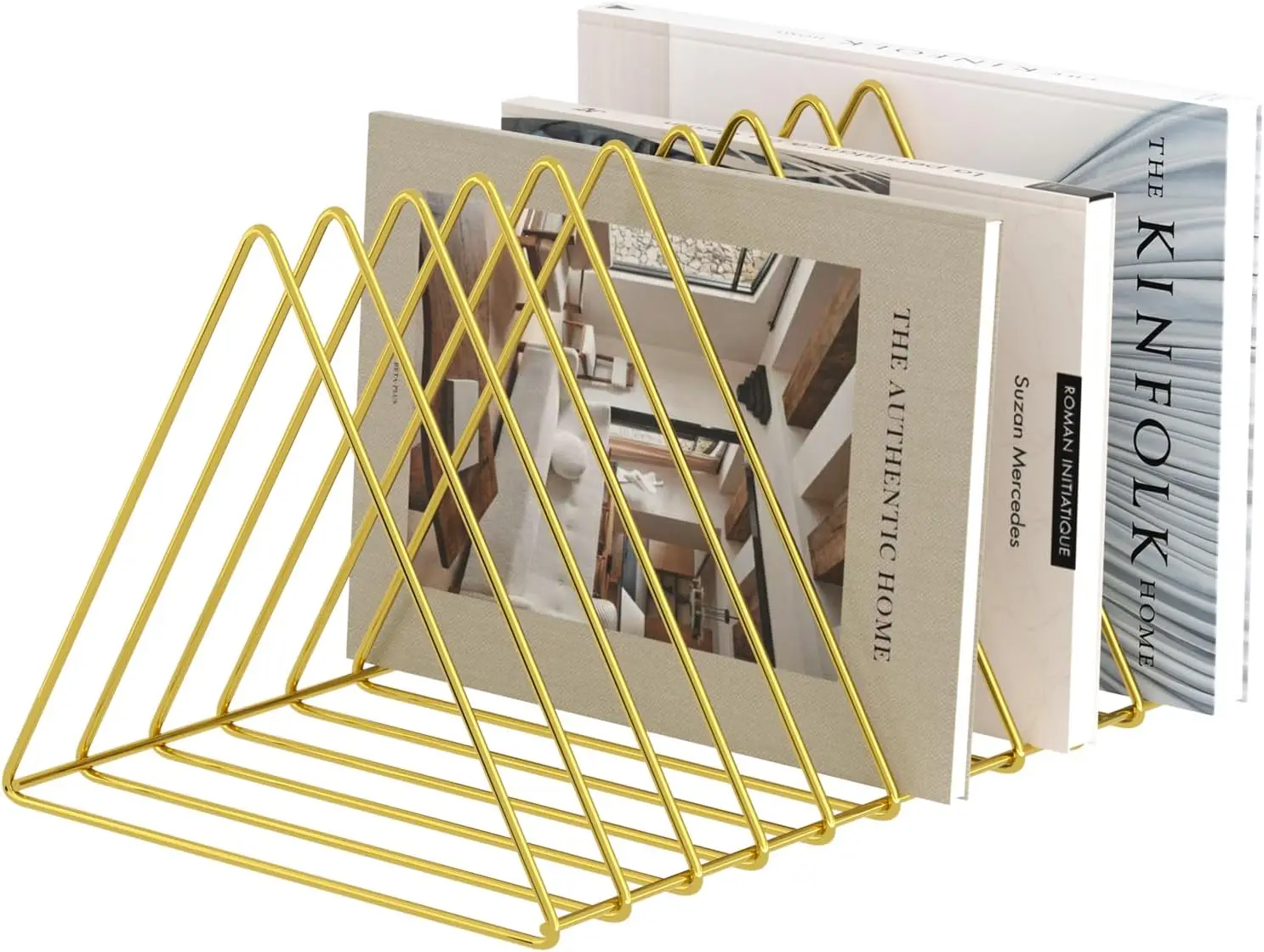 10-Slot Gold Metal Magazine Holder Desk Organizer Triangle Wire File Folder Rack for Office Home
10-Slot Gold Metal Magazine Holder Desk Organizer Triangle Wire File Folder Rack for Office Home