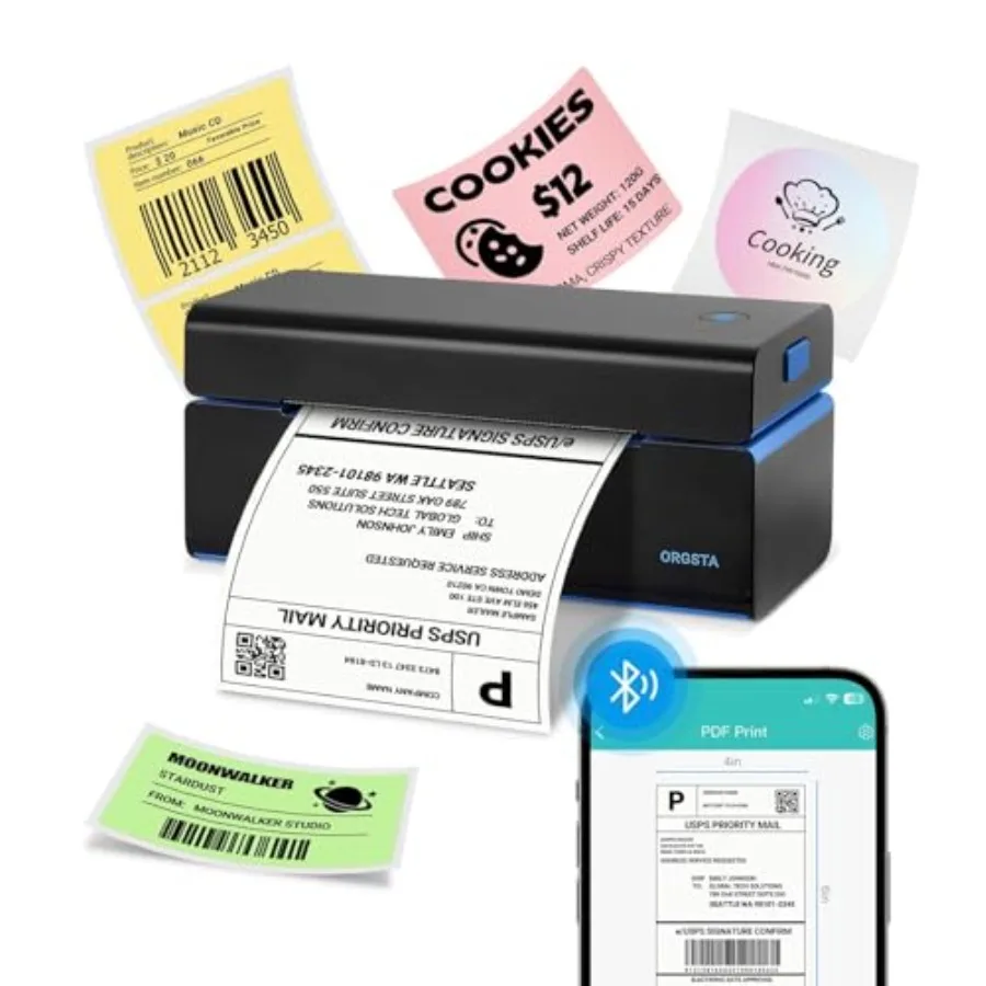 Bluetooth Thermal Shipping Label Printer: Wireless Computer Connection with Bluetooth Dongle 4x6 Label Maker for Small Business
Bluetooth Thermal Shipping Label Printer: Wireless Computer Connection with Bluetooth Dongle 4x6 Label Maker for Small Business