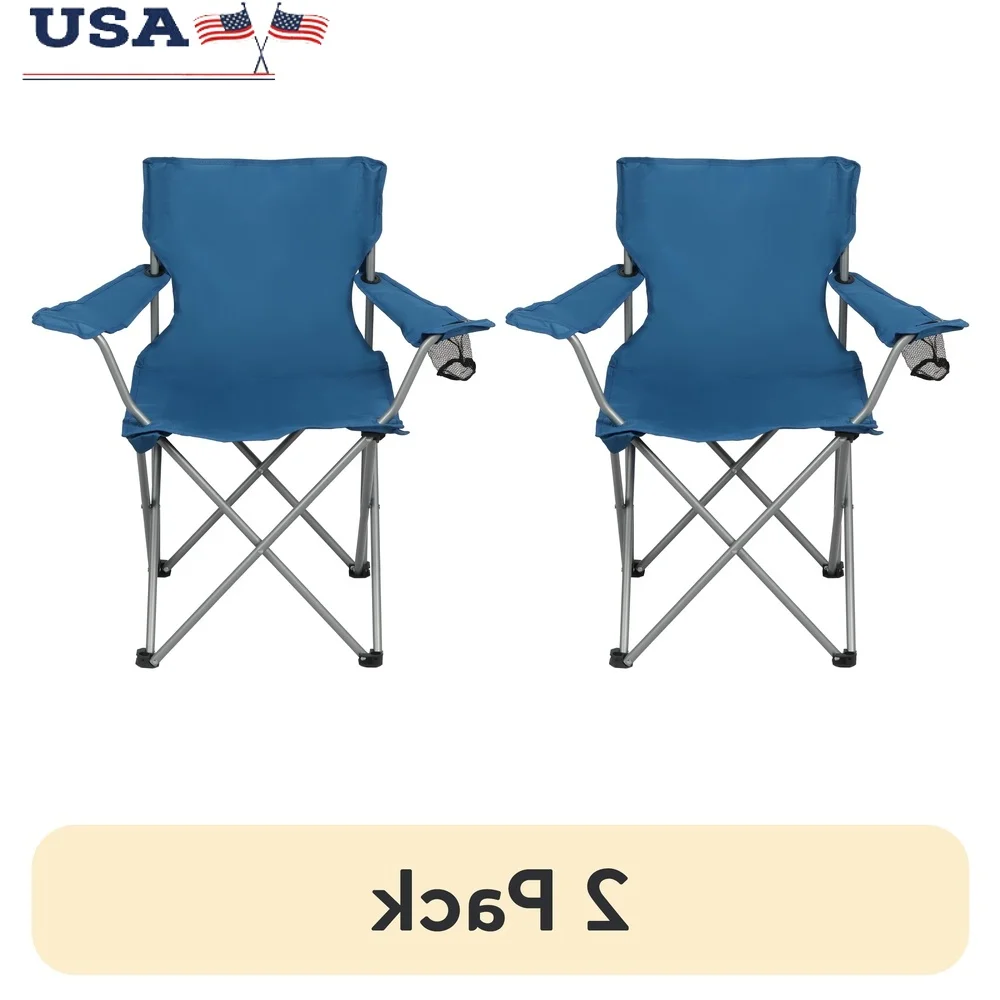 2 Pack Folding Camp Chair with Cup Holder Durable Steel Frame Portable Polyester Fabric Camping Tailgating Outdoor Activities
2 Pack Folding Camp Chair with Cup Holder Durable Steel Frame Portable Polyester Fabric Camping Tailgating Outdoor Activities