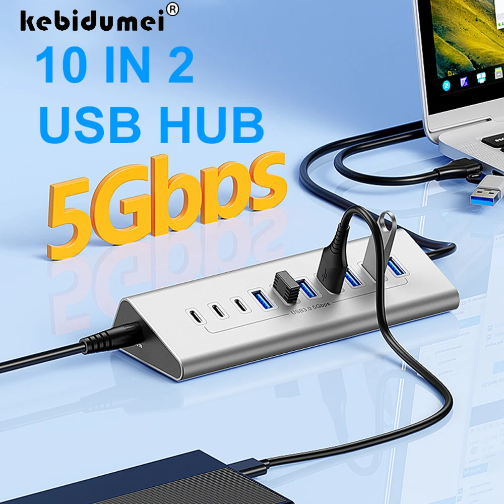 10-в-2 USB 3.0 HUB 5 Гбит/с Док-станция Передача данных Алюминиевый сплав USB-док-станция USB-разветвитель Адаптер для ПК Ноутбук
10-в-2 USB 3.0 HUB 5 Гбит/с Док-станция Передача данных Алюминиевый сплав USB-док-станция USB-разветвитель Адаптер для ПК Ноутбук