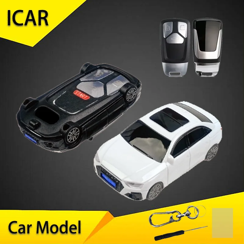 For Audi A4L Car Model Key Case ICAR for A4 B9 A5 A6 8S 8W Q5 Q7 4M S4 S5 S7 TT TTS TFSI RS Remote Car Key Cover Holder Keychain
For Audi A4L Car Model Key Case ICAR for A4 B9 A5 A6 8S 8W Q5 Q7 4M S4 S5 S7 TT TTS TFSI RS Remote Car Key Cover Holder Keychain
