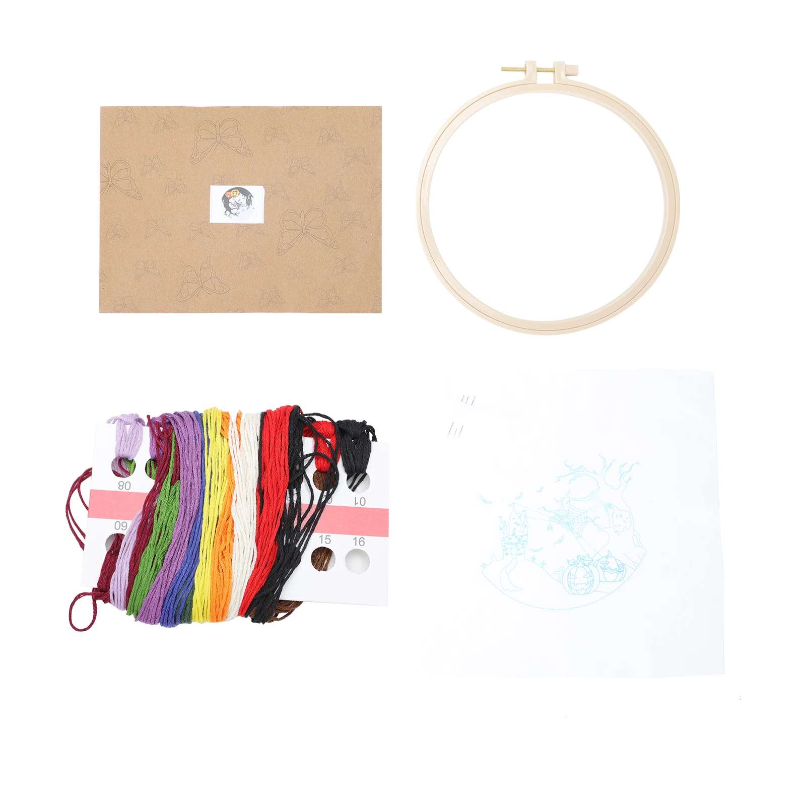 Halloween Themed Embroidery Kits Material Pack Black Round Circle Cross Stitch Accessory Smooth Threads Durable DIY Craft High
Halloween Themed Embroidery Kits Material Pack Black Round Circle Cross Stitch Accessory Smooth Threads Durable DIY Craft High