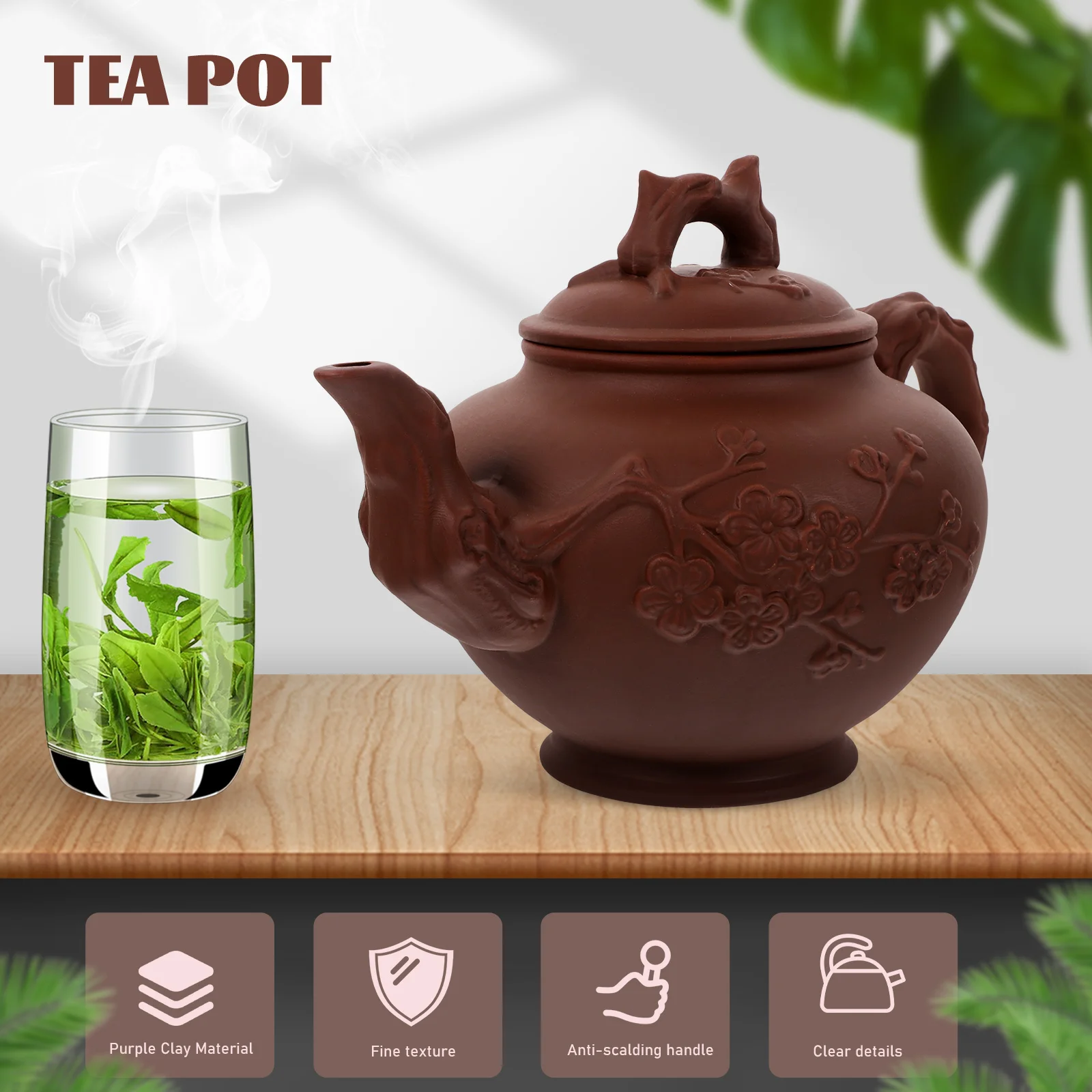 Zisha Tea Kettle Heat Resistant Kung Fu Teapot Vintage Household Office Teaware Practical Anti-Scalding Handle Gift Set
Zisha Tea Kettle Heat Resistant Kung Fu Teapot Vintage Household Office Teaware Practical Anti-Scalding Handle Gift Set