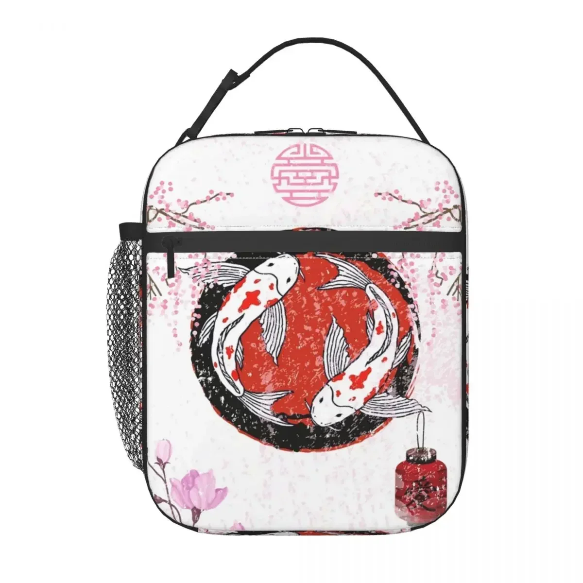 Cherry Blossom Koi Carp Fish Accessories Insulated Lunch Tote Bag For Office Food
Cherry Blossom Koi Carp Fish Accessories Insulated Lunch Tote Bag For Office Food