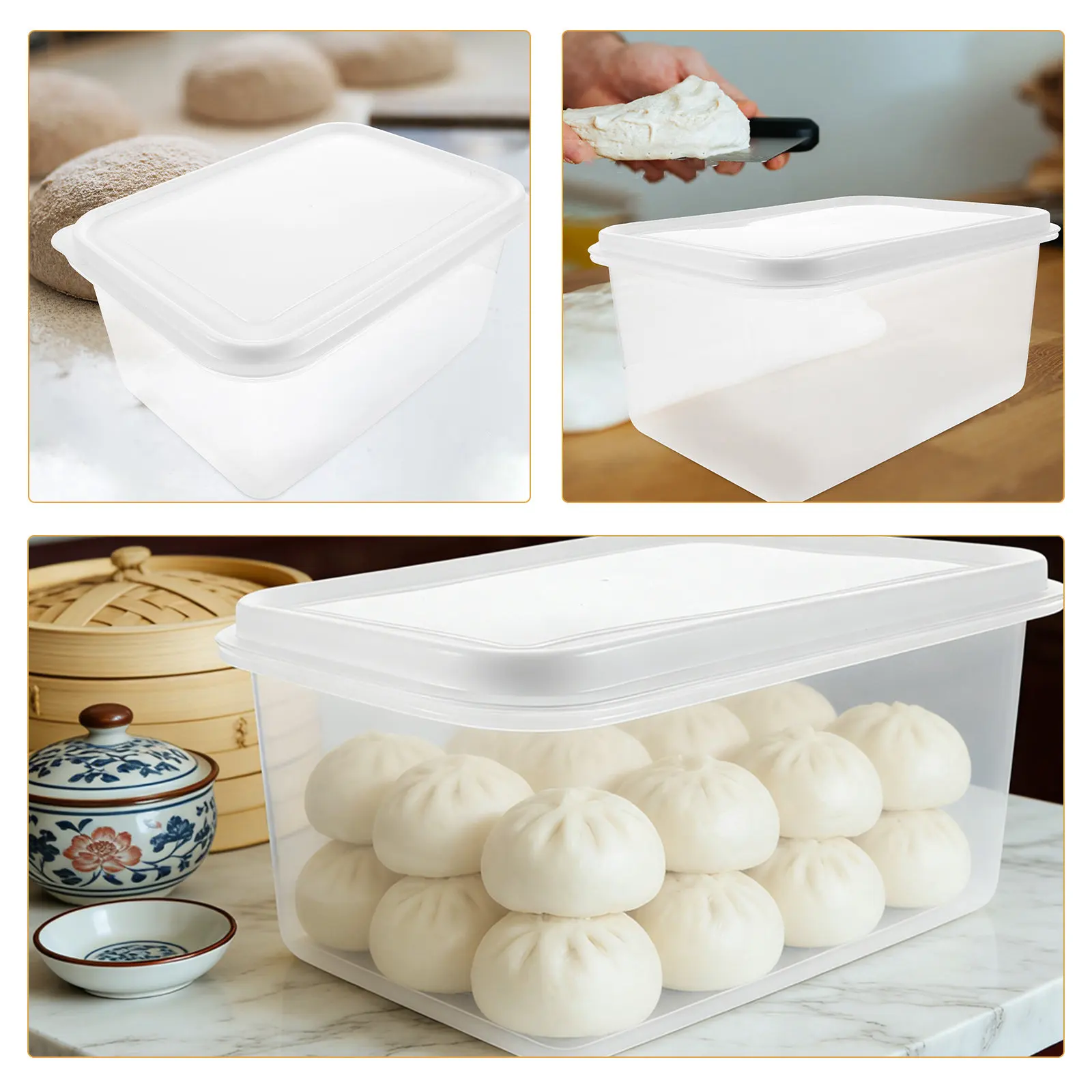 2Pcs Dough Proofing Box Airtight Plastic Bread Proofing Container Pizza Dough Rising Sourdough Baking Storage 4L 7.5L Stackable
2Pcs Dough Proofing Box Airtight Plastic Bread Proofing Container Pizza Dough Rising Sourdough Baking Storage 4L 7.5L Stackable