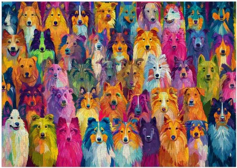 500/1000 PCS Jigsaw Puzzle Full of Shetland Sheepdogs Diy for Adults Beginners , Gifts Home Decoration Games
500/1000 PCS Jigsaw Puzzle Full of Shetland Sheepdogs Diy for Adults Beginners , Gifts Home Decoration Games