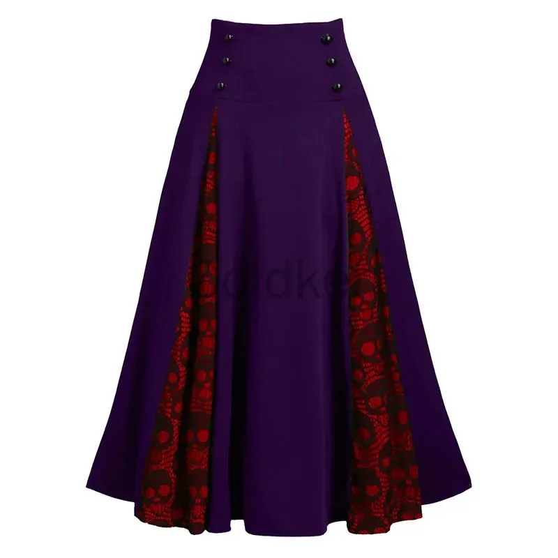 NewWomen Vintage Lace-up Skirts Skull Lace Stitching Buttons Big Swing Skirt Female Halloween Party Medieval Cosplay Costume VV9
NewWomen Vintage Lace-up Skirts Skull Lace Stitching Buttons Big Swing Skirt Female Halloween Party Medieval Cosplay Costume VV9