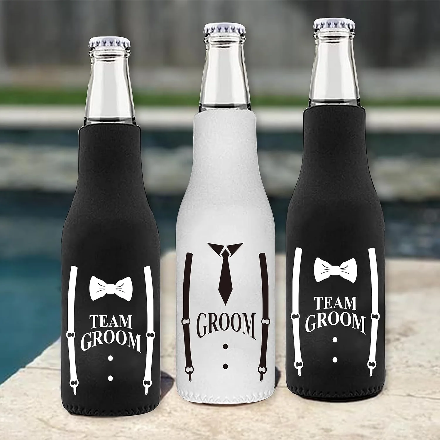 2025 Groom and Groomsman Beer Bottle Sleeve Bachelor Party Bottle Cooler for Bachelor Party Groom To Be Wedding Decoration Item
2025 Groom and Groomsman Beer Bottle Sleeve Bachelor Party Bottle Cooler for Bachelor Party Groom To Be Wedding Decoration Item
