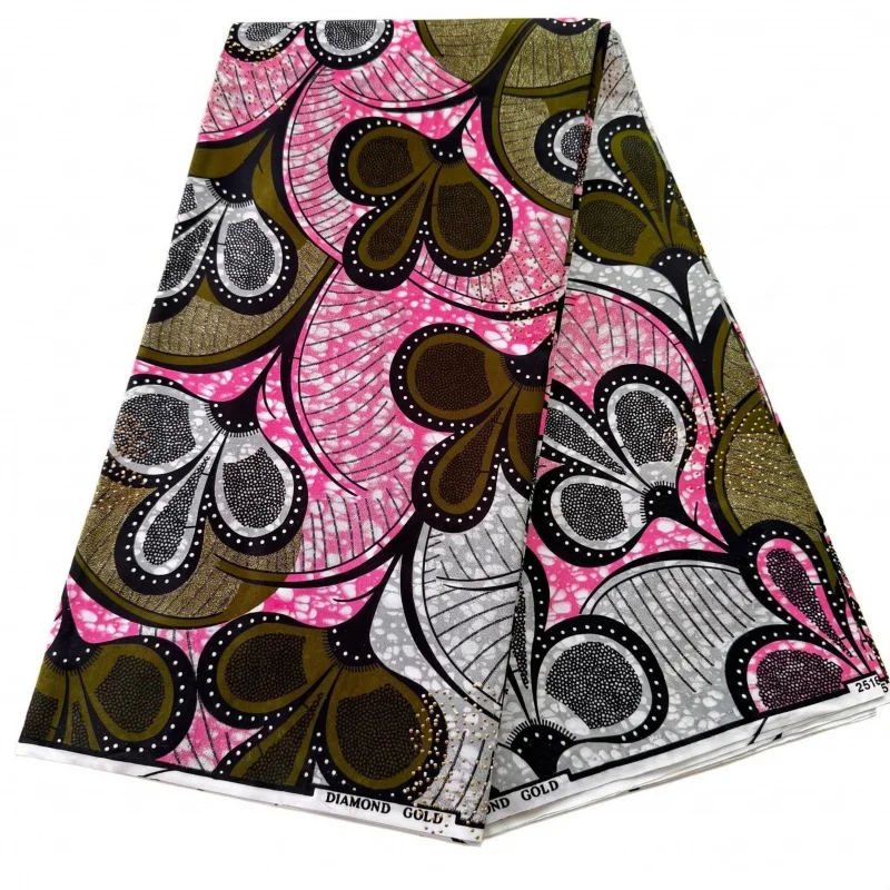 6Yard African Ethnic Double-Sided Wax Print Fabric Pink Silver Geometric Pattern Gold Sand & Diamonds DIY Craft Fabric
6Yard African Ethnic Double-Sided Wax Print Fabric Pink Silver Geometric Pattern Gold Sand & Diamonds DIY Craft Fabric
