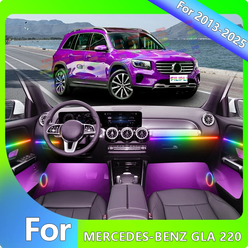 FILIPLI For The MERCEDES-BENZ GLB220 For 2016 Smart 64 RGB Color Car Ambient Self-Adhesive Light By APP Control Easy To Install
FILIPLI For The MERCEDES-BENZ GLB220 For 2016 Smart 64 RGB Color Car Ambient Self-Adhesive Light By APP Control Easy To Install