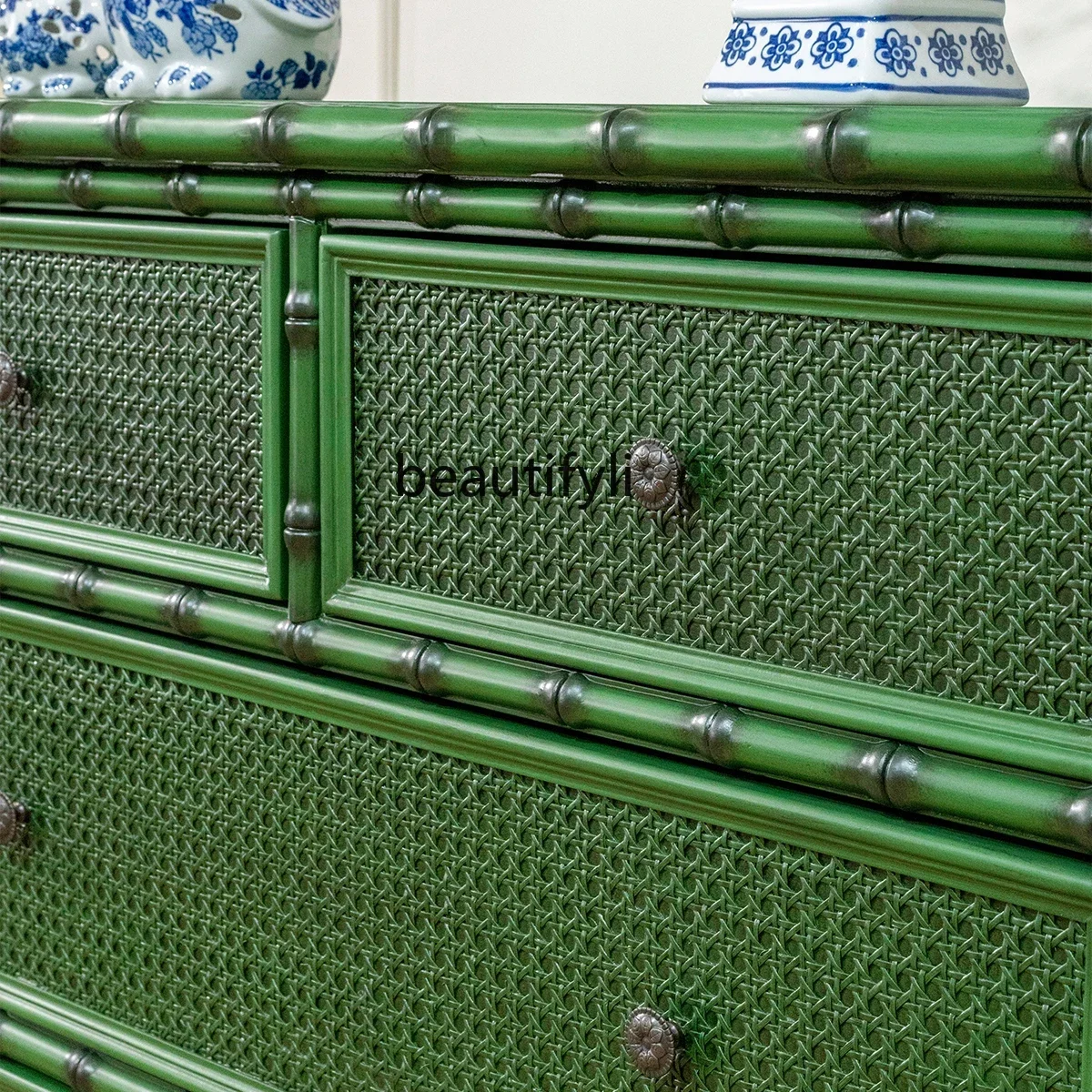 xzBucket cabinet retro style entrance bamboo joint four pumping large capacity storage household decoration cabinet
xzBucket cabinet retro style entrance bamboo joint four pumping large capacity storage household decoration cabinet