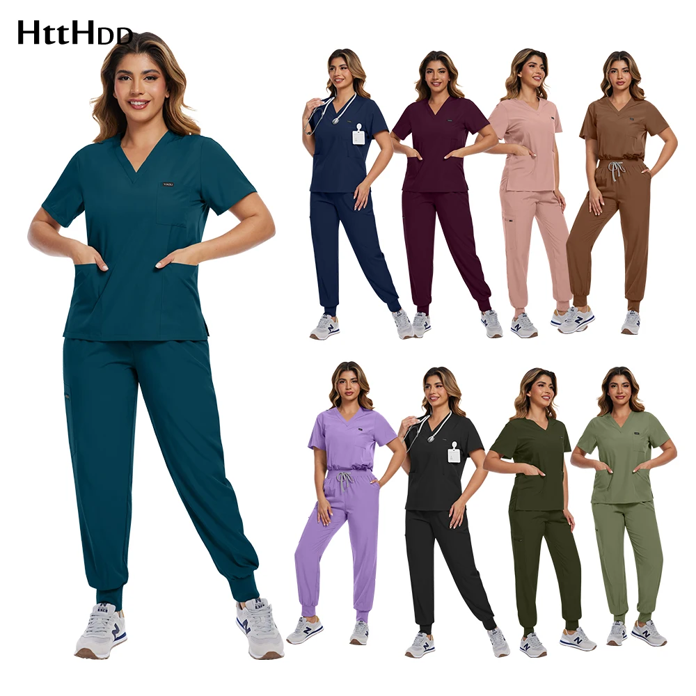 Medical Nursing Scrub Top Pants Sets Elastic Nurse Uniform Surgical Uniforms Woman Nursing Articles Pharmacy Lab Dental Workwear
Medical Nursing Scrub Top Pants Sets Elastic Nurse Uniform Surgical Uniforms Woman Nursing Articles Pharmacy Lab Dental Workwear