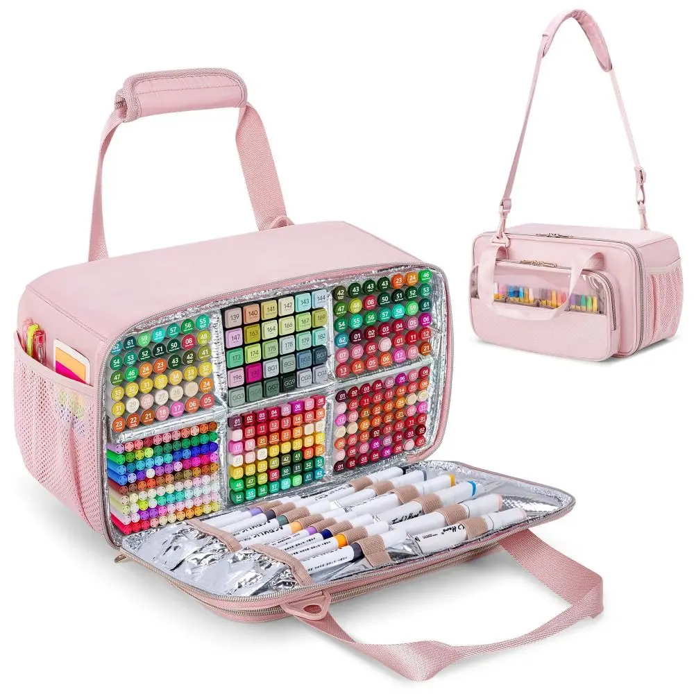Large Capacity Marker Organizer Removable Divider Holds 216 Markers Marker Storage Carrying Bag with Shoulder Strap Multilayer
Large Capacity Marker Organizer Removable Divider Holds 216 Markers Marker Storage Carrying Bag with Shoulder Strap Multilayer