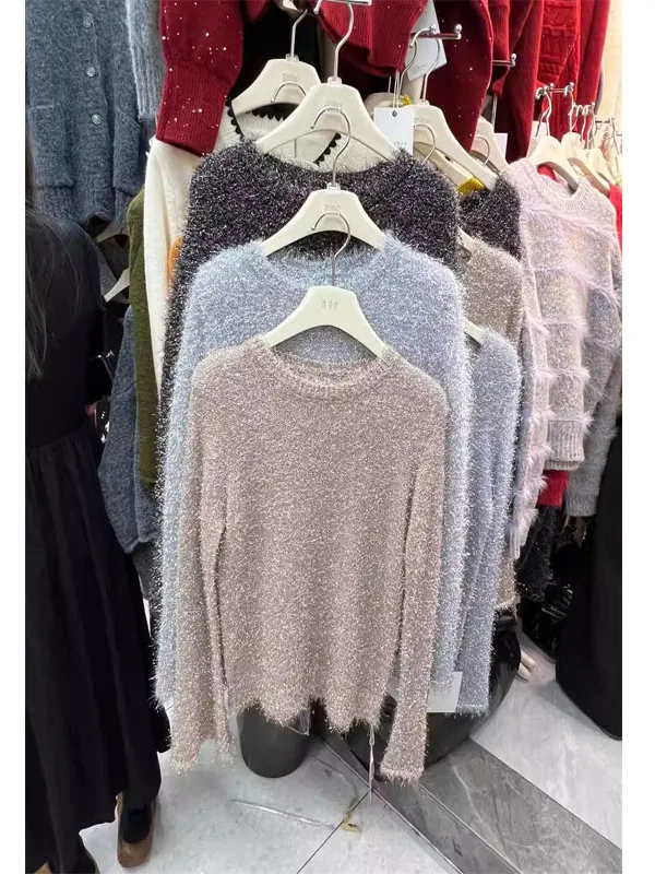 ili Hang Winter New Soft iny шелковый трикотаж женский круглый Ne Long Sve блестящий чай теплая мода корейский Sle
ili Hang Winter New Soft iny шелковый трикотаж женский круглый Ne Long Sve блестящий чай теплая мода корейский Sle