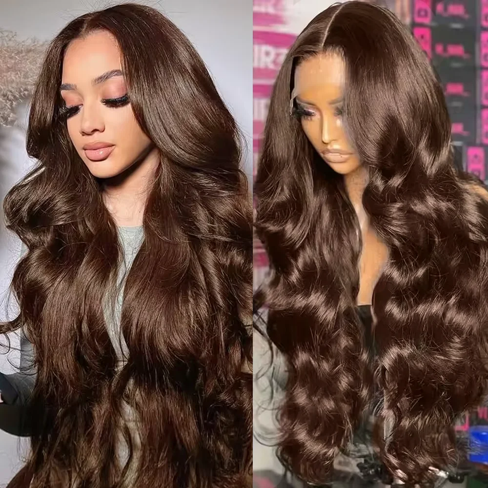 4# 200 Density HD Lace Wig with Baby Hair 13x4 13x6 Chocolate Brown Colored Body Wave Lace Front Wigs For Women Pre Plucked Wigs
4# 200 Density HD Lace Wig with Baby Hair 13x4 13x6 Chocolate Brown Colored Body Wave Lace Front Wigs For Women Pre Plucked Wigs
